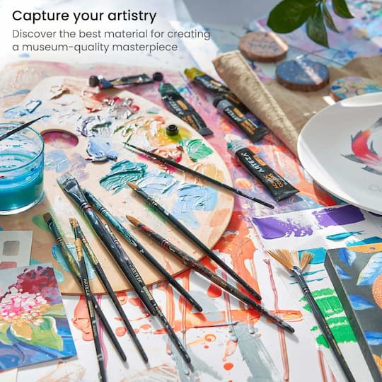 Arteza® Acrylic & Oil 12 Piece Brush Set